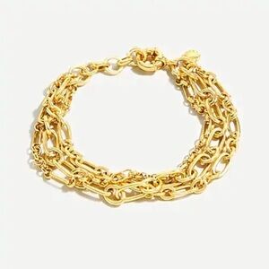 NWT JCrew Mixed-Chain Bracelet in Gold